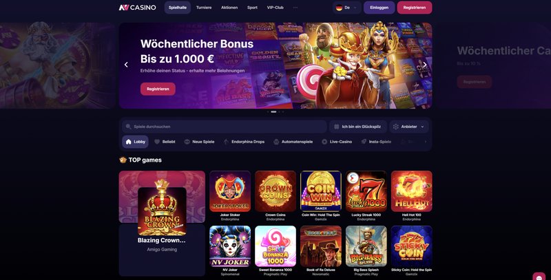 Nv Casino: Jetzt anmelden und mit großem Bonus spielen in Deutschland in Germany